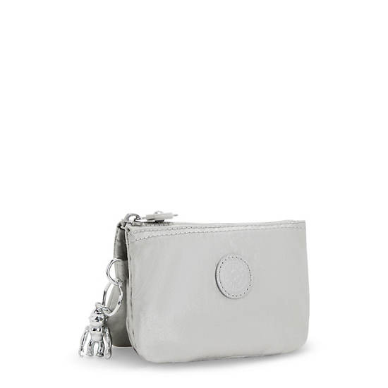 Kipling Creativity Small Metallic Pouch Tassen Zilver | BE 2109XY